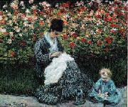 Claude Monet Camille Monet and a Child in the Artist s Garden in Argenteuil oil painting picture wholesale